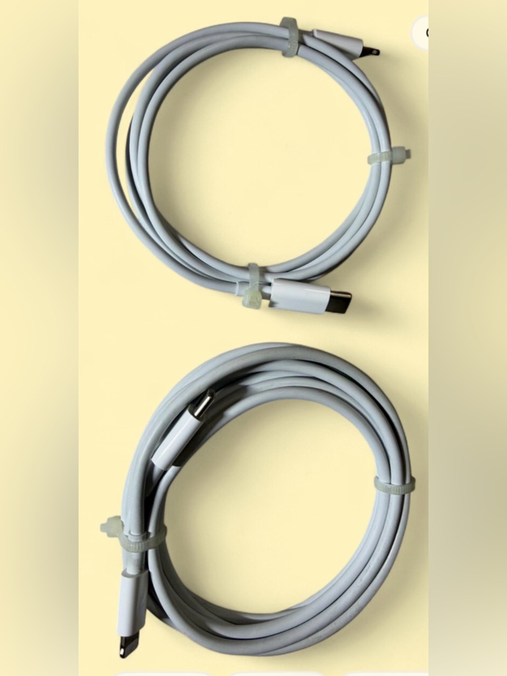 Apple USB-C to Lighting Cable 6ft and 4ft long.